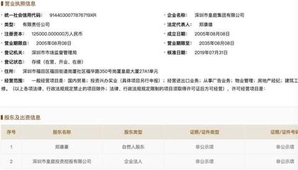 皇庭集團(tuán)退出重慶皇庭珠寶公司 部分股權(quán)出質(zhì)中植系